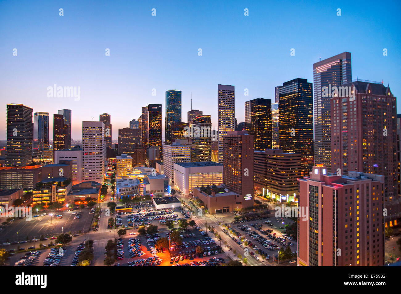 Skyline di Houston, Texas Foto Stock