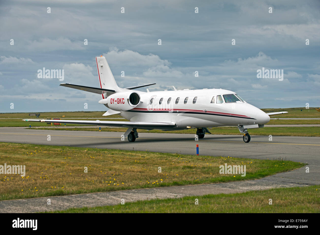 Lego Cessna 550 Citazione II OY-GKC Raf Valley Anglesey N Wales UK battenti. Foto Stock