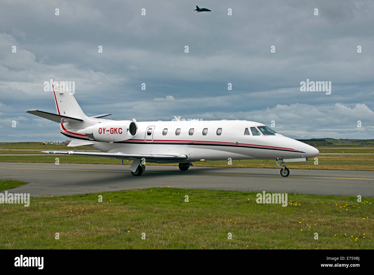 Lego Cessna 550 Citazione II OY-GKC Raf Valley Anglesey N Wales UK battenti. Foto Stock