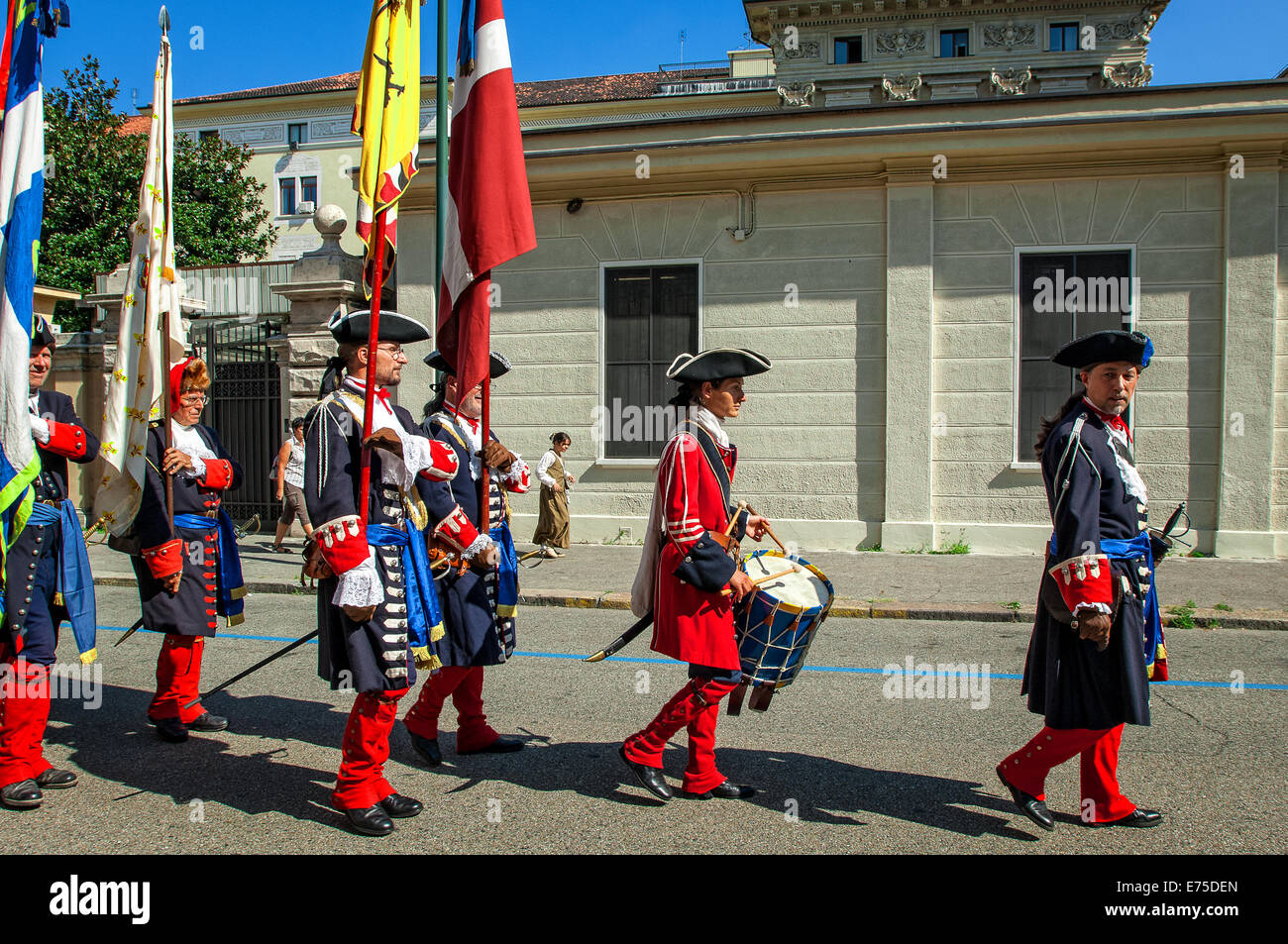 Italia Piemonte Torino 06 settembre 2014 rievocazione dell'assedio di Torino del 1706 -La sfilata Foto Stock