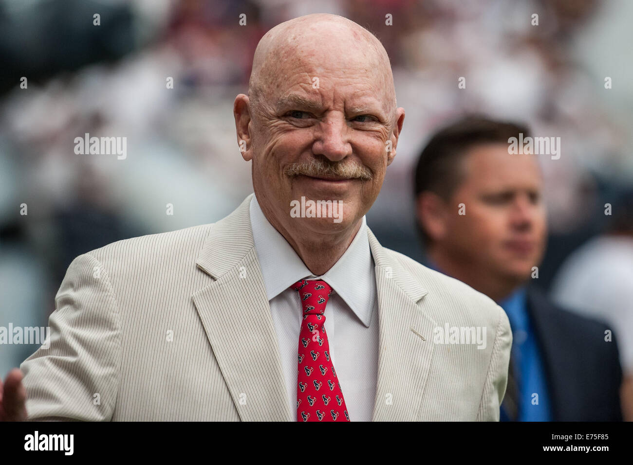 Houston, Texas, Stati Uniti d'America. 7 Sep, 2014. Houston Texans proprietario Bob McNair prima di un gioco di NFL tra Houston Texans e Washington Redskins a NRG Stadium di Houston, TX il 7 settembre 2014. Credito: Trask Smith/ZUMA filo/Alamy Live News Foto Stock