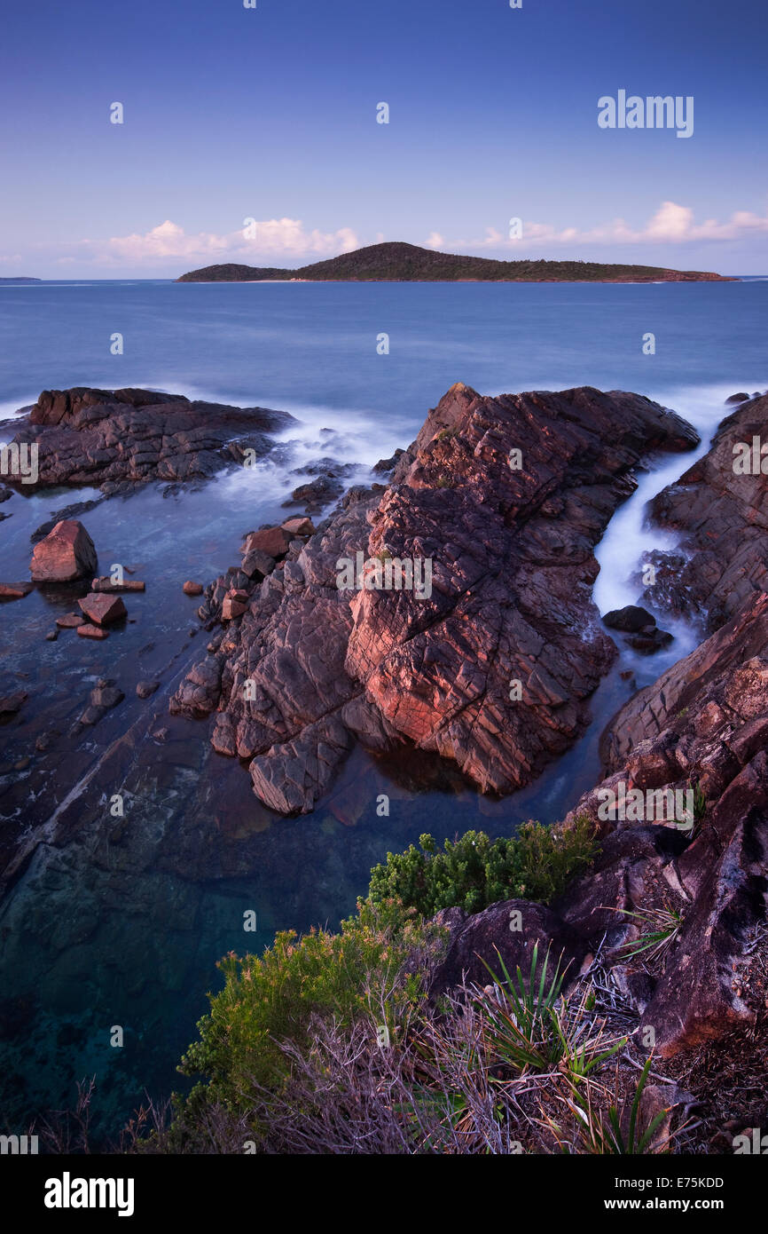 Costa rocciosa Tasmania Australia Foto Stock