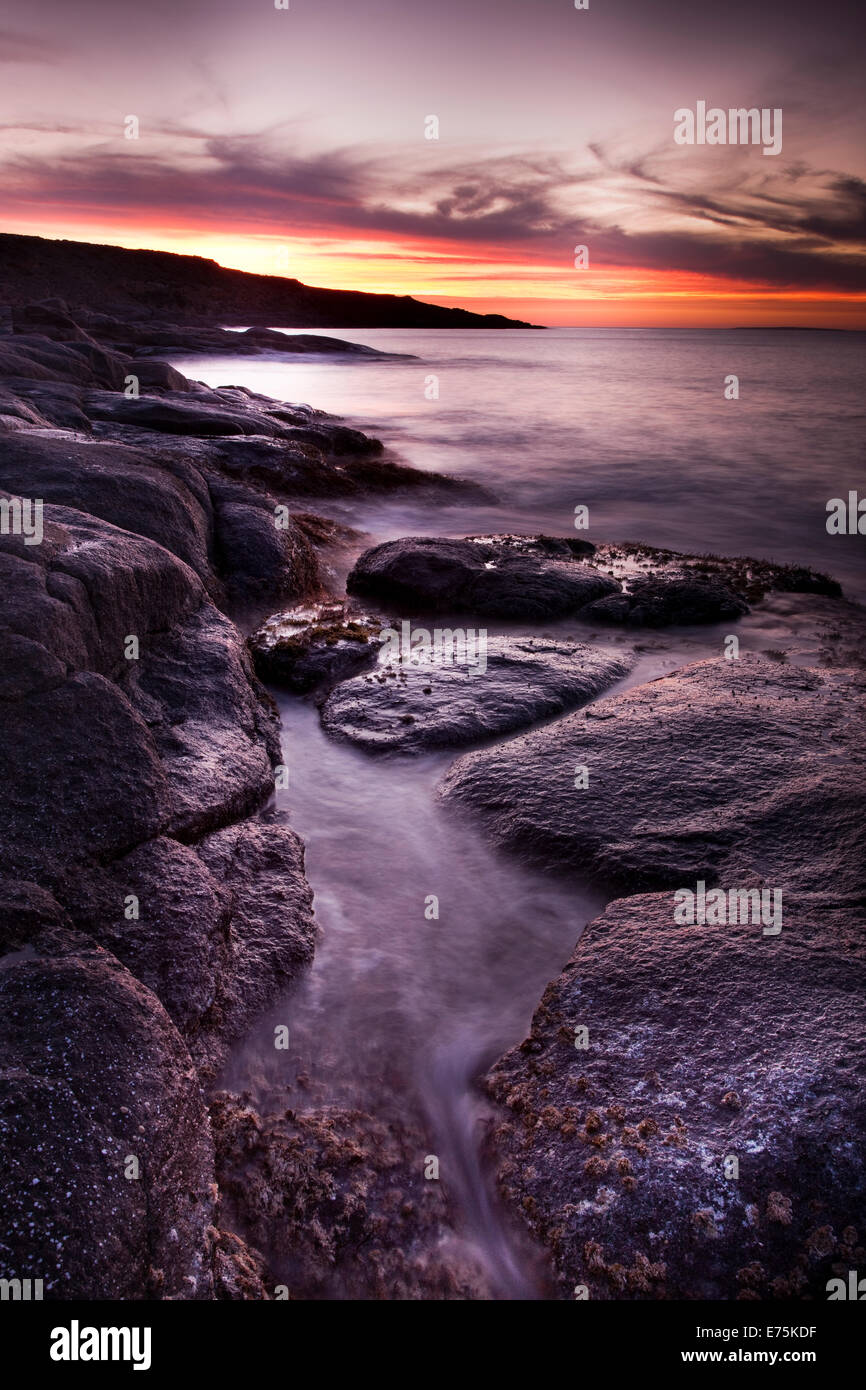 Costa rocciosa, penisola di Eyre South Australia Foto Stock