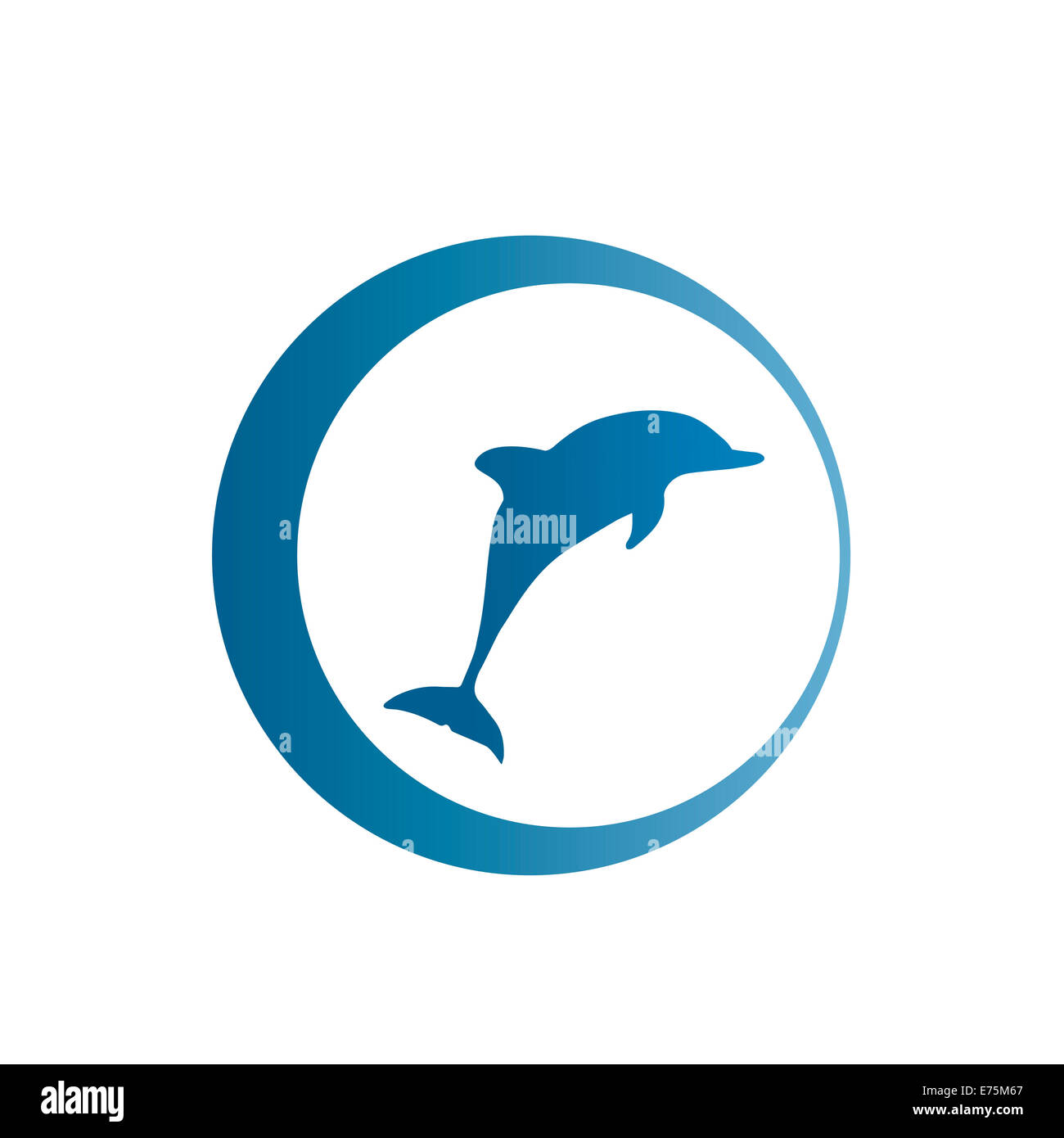 Logo di delfino Foto Stock