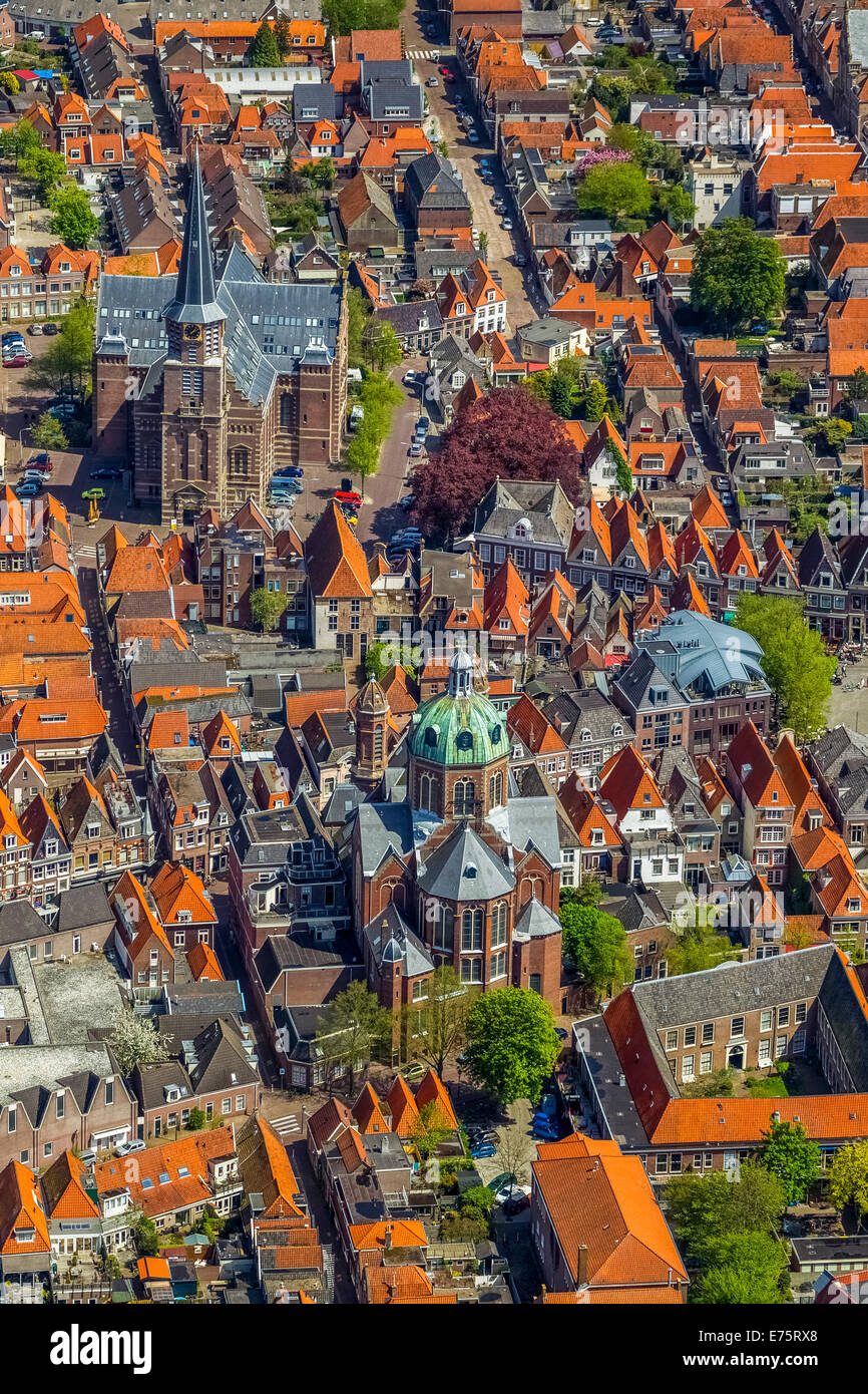 Vista aerea, Hoorn, Provincia di North-Holland, Paesi Bassi Foto Stock