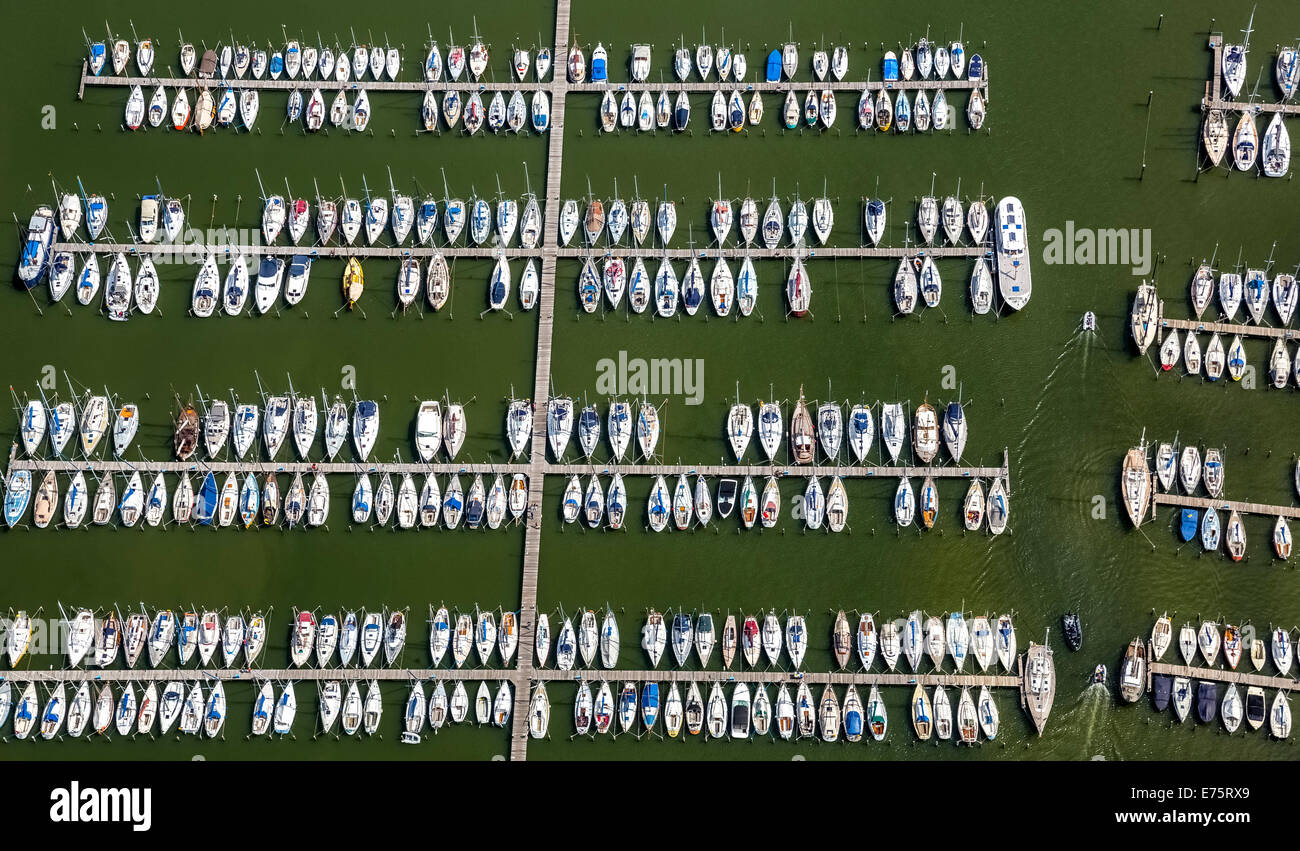 Marina presso il lago Markermeer, Hoorn, Provincia di North-Holland, Paesi Bassi Foto Stock