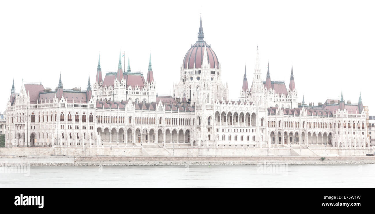 Il palazzo del parlamento, alta chiave, Budapest, Ungheria Foto Stock