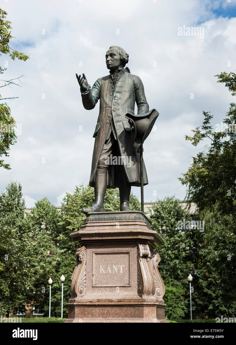Monumento a Immanuel Kant, Leningradskij rajon, Kaliningrad Oblast di Kaliningrad, Russia Foto Stock