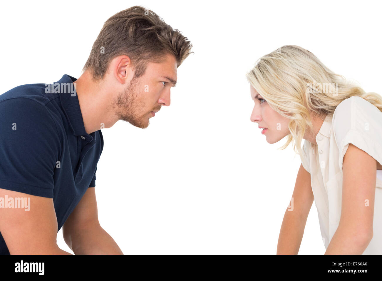Coppia giovane avendo problemi di relazione Foto Stock