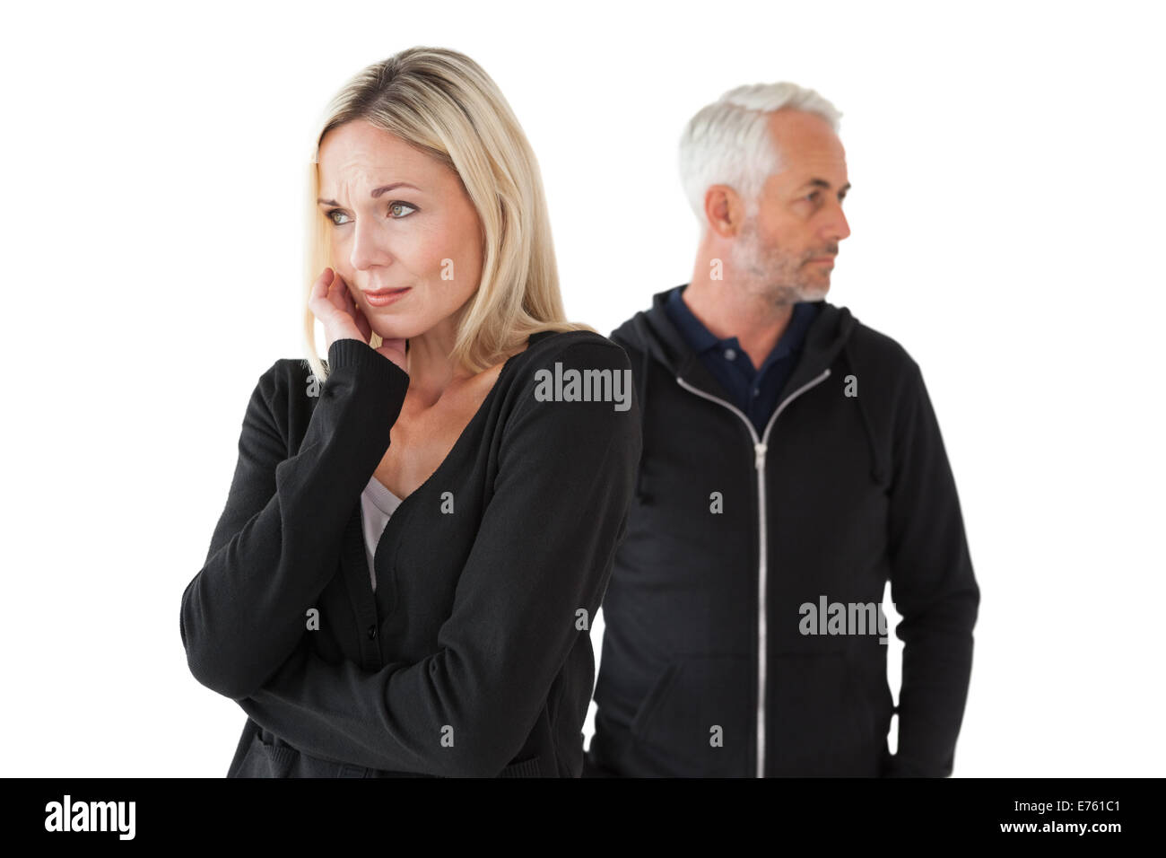 Coppia matura avendo problemi di relazione Foto Stock