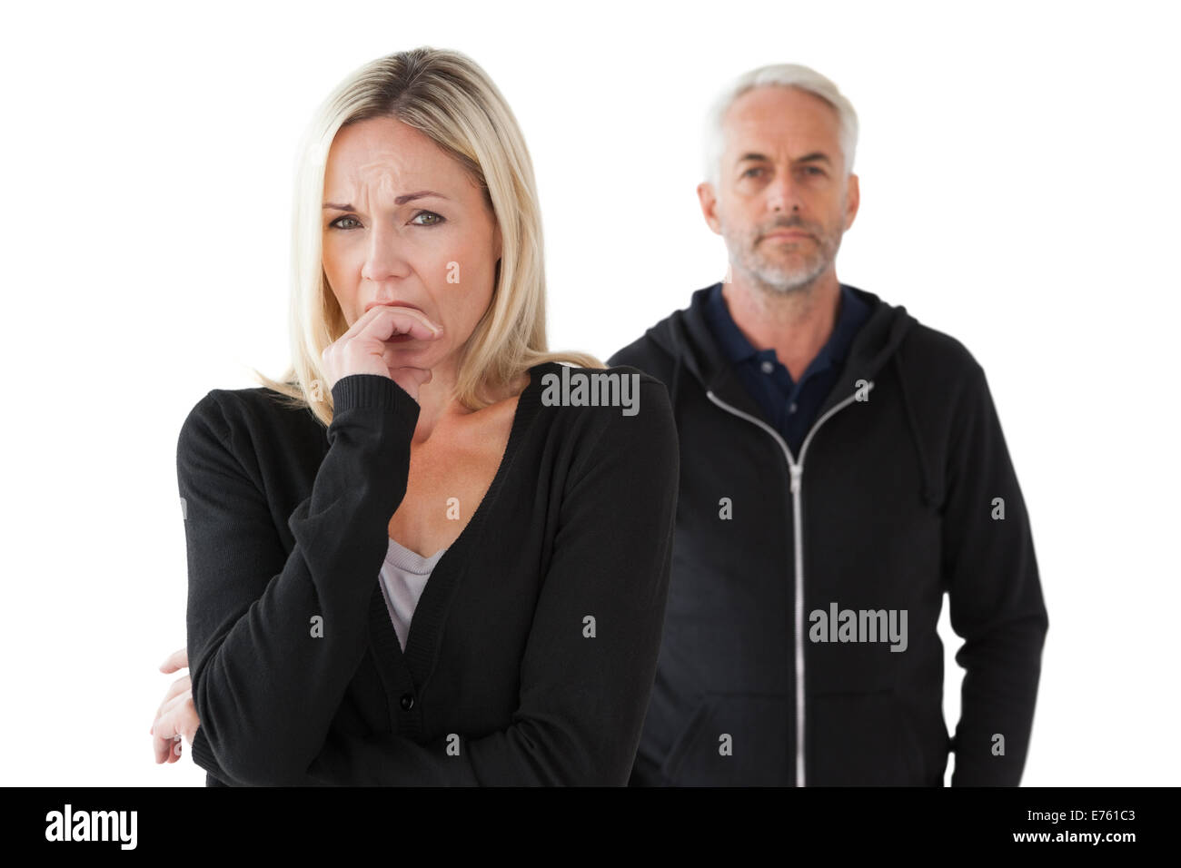 Coppia matura avendo problemi di relazione Foto Stock