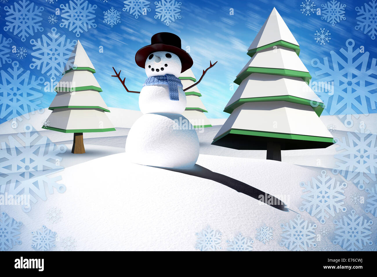 Immagine composita di uomo di neve Foto Stock