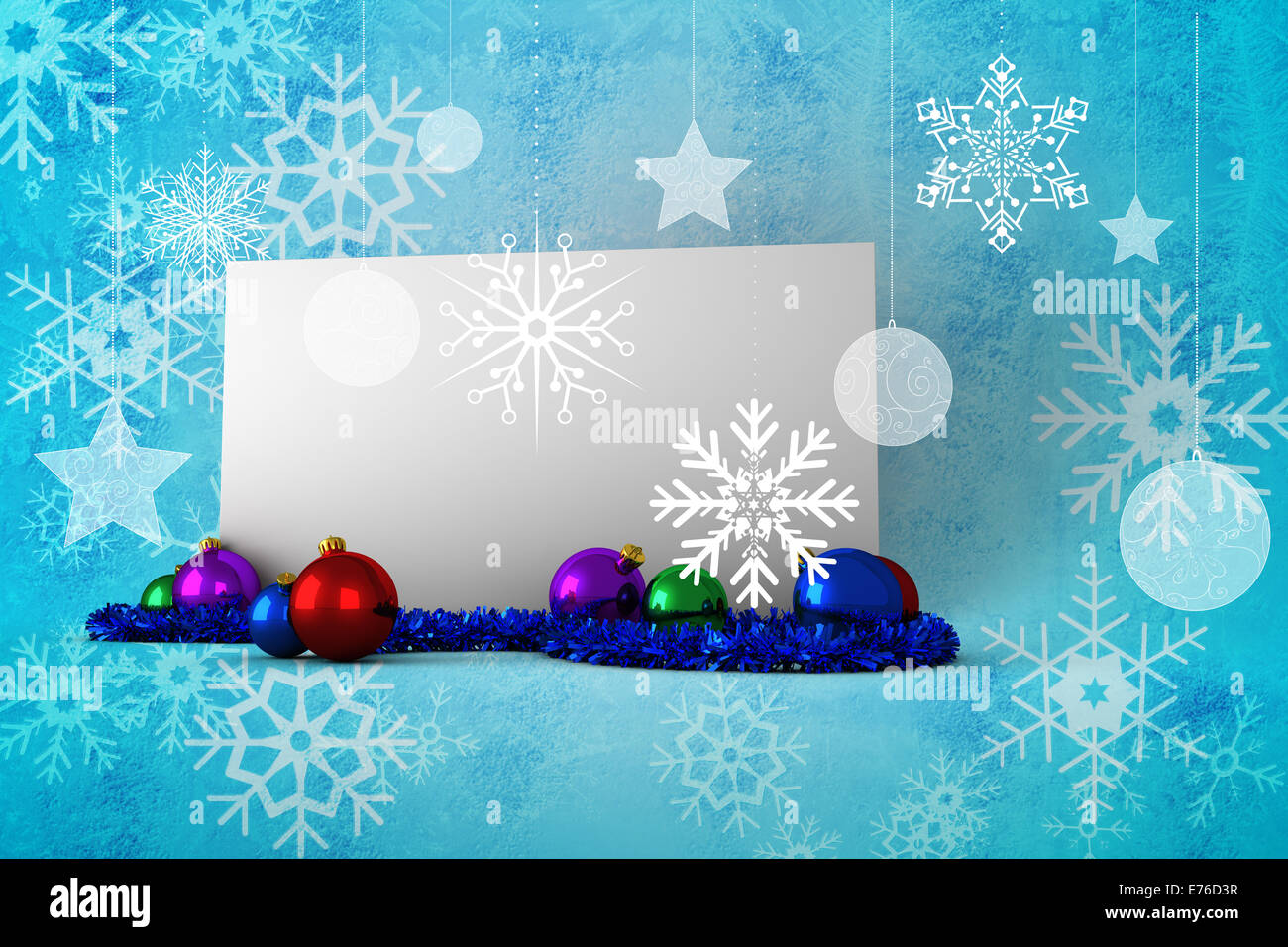 Immagine composita di poster con baubles Foto Stock