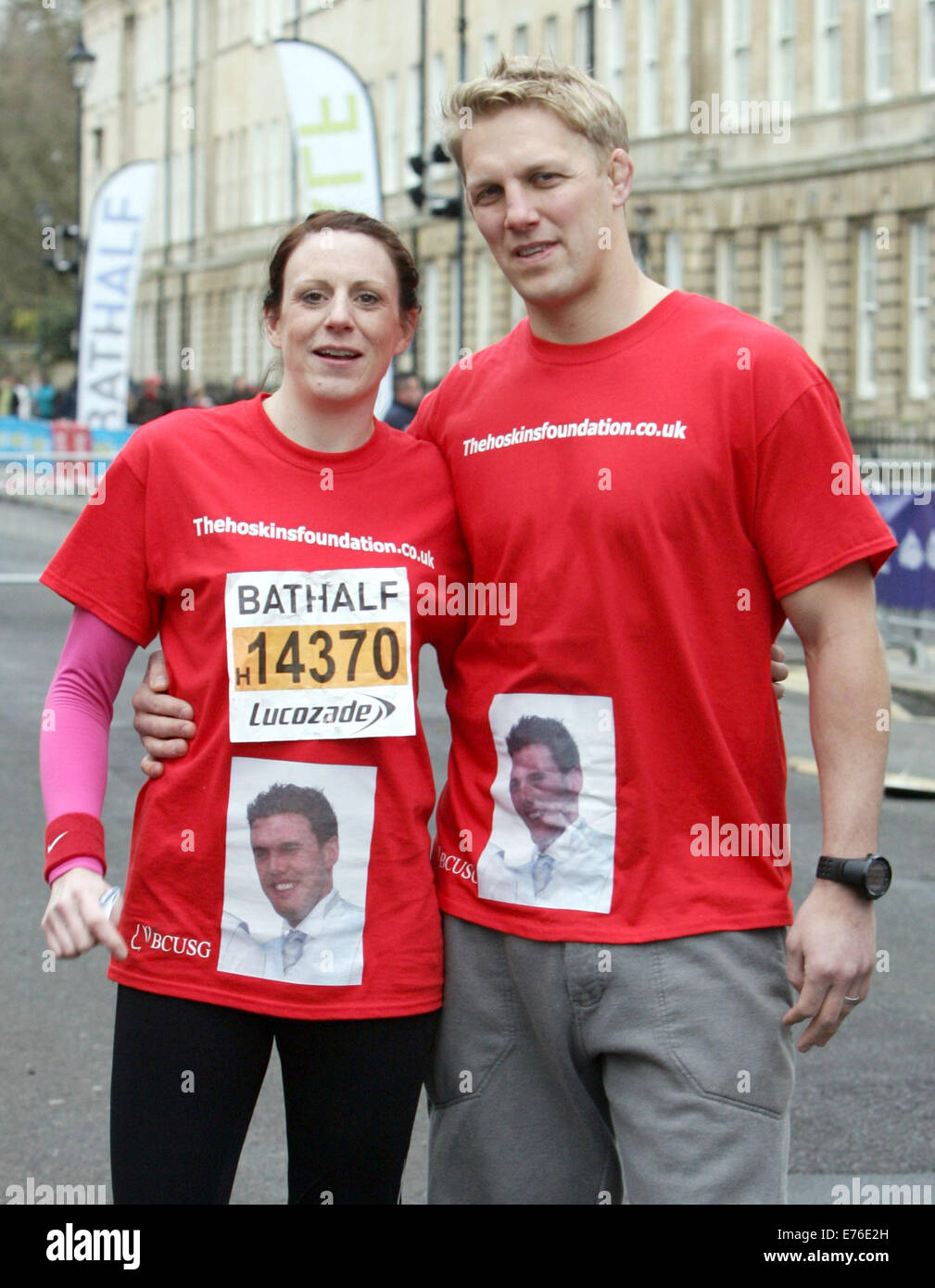 Vasca da bagno Mezza Maratona 2014 dotate di: Lewis Moody dove: Bath, Regno Unito quando: 02 Mar 2014 Foto Stock