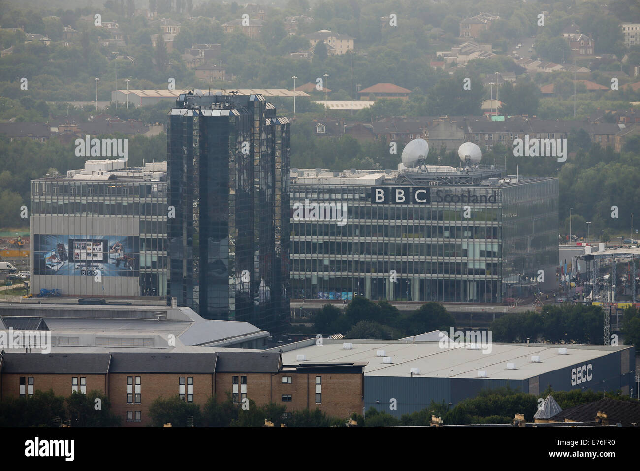 Crowne Plaza hotel e BBC HQ Glasgow Scozia Scotland Foto Stock