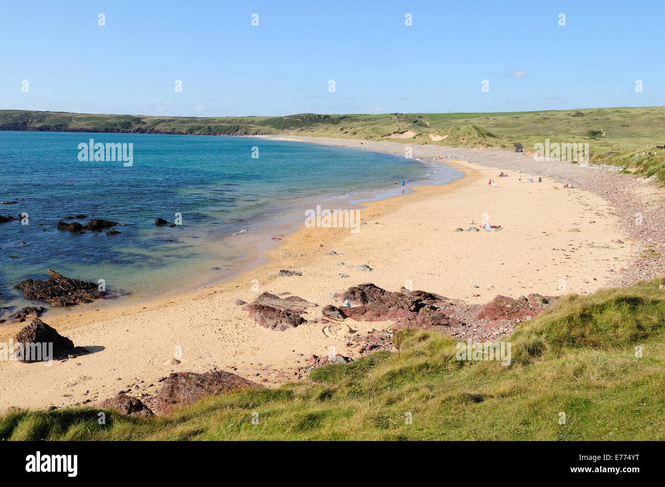 Freshwater West Beach Pembrokeshire parco nazionale del Galles Cmru UK GB Foto Stock