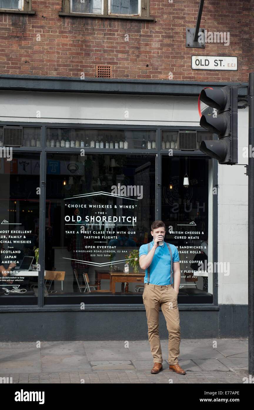 La vecchia strada in Shoreditch Foto Stock