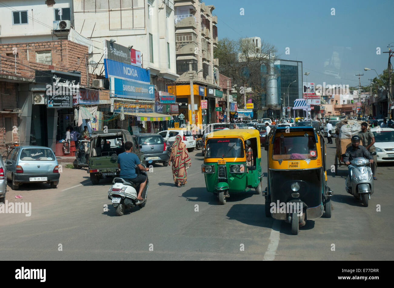 Scena di strada in Jodhpur, Rajasthan, India. Foto Stock