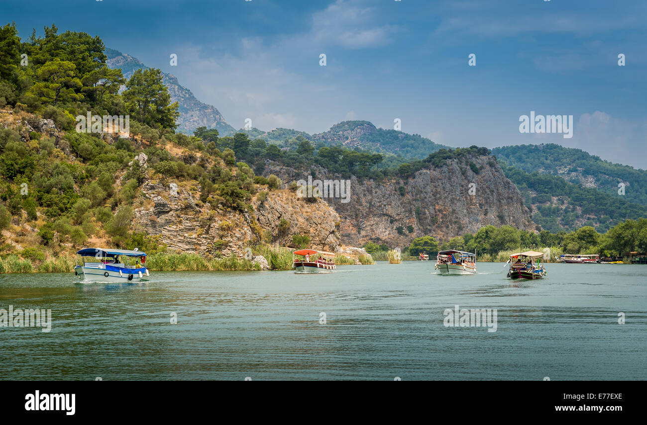 Dalyan giro sul fiume Foto Stock