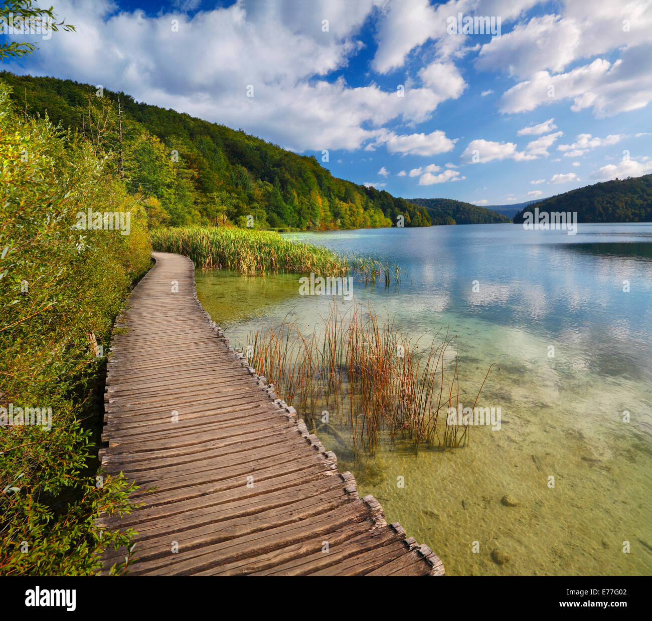 Il parco nazionale dei laghi di Plitvice, Croazia Foto Stock