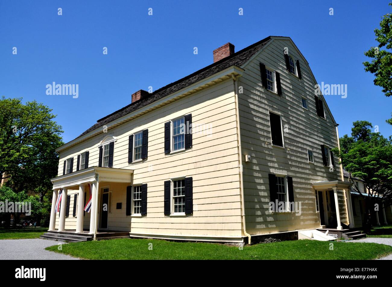 La città di NEW YORK: la storica 1750 Rufus King Manor casa costruita in stile coloniale americana in stile georgiano Foto Stock