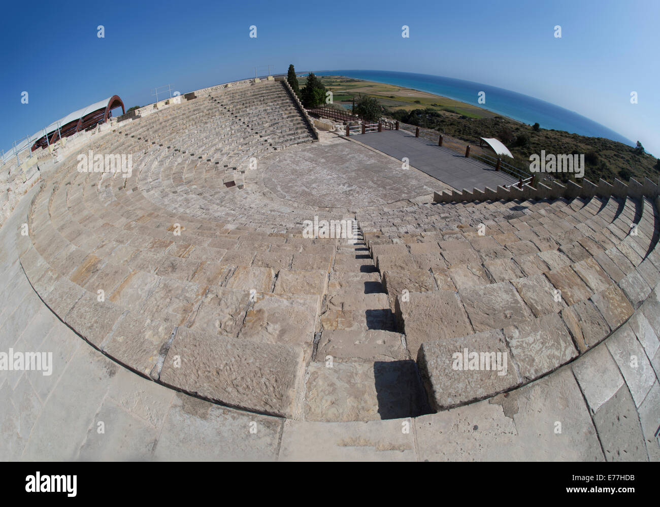 Anfiteatro di Kourion sito archeologico di Cipro. Foto Stock