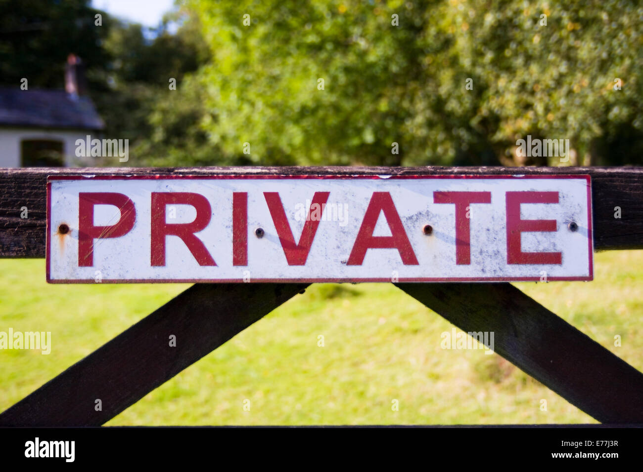 Segno privato Foto Stock