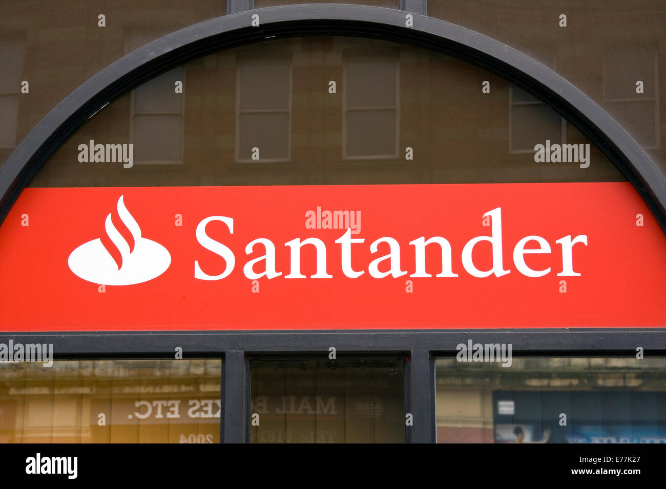 Santander High Street Bank Foto Stock