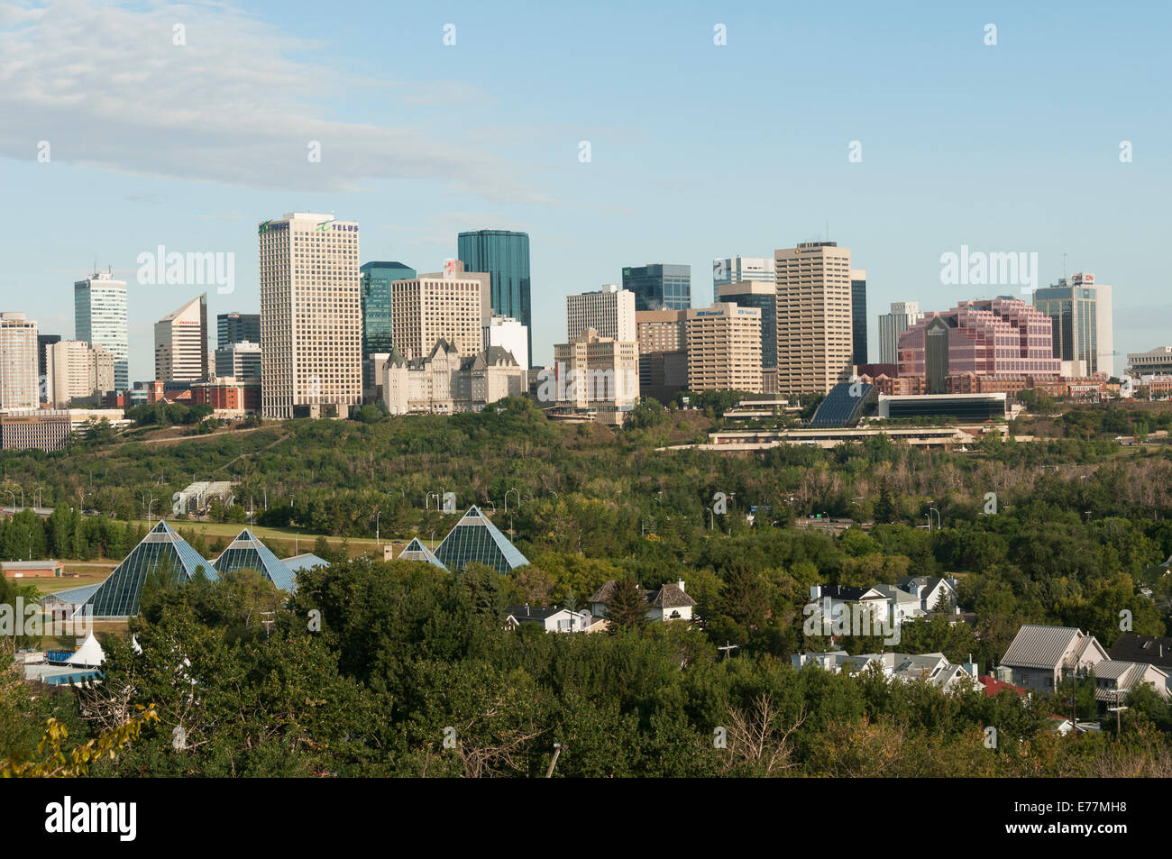 Elk203-5056 Canada, Alberta, Edmonton, skyline della città Foto Stock