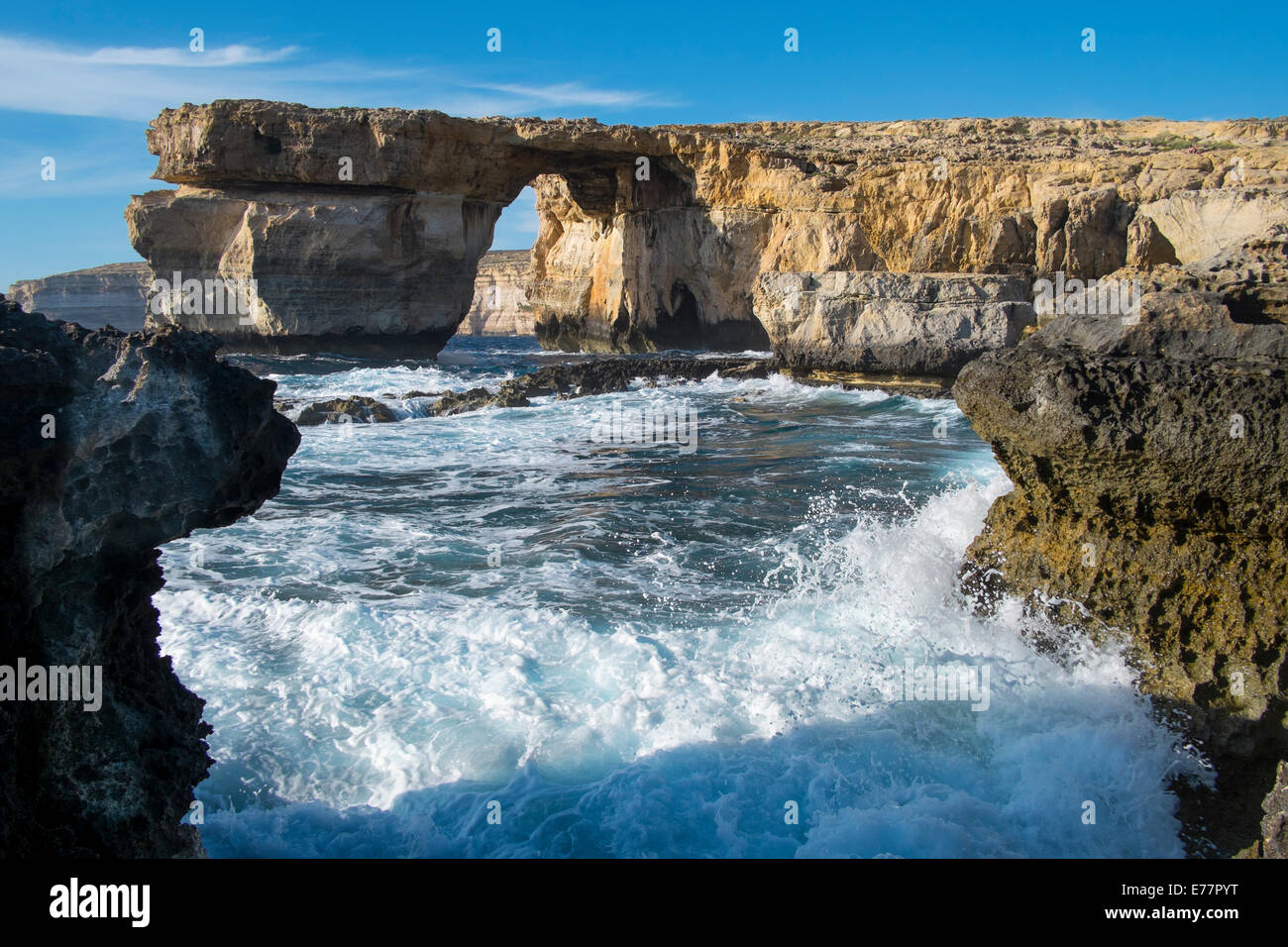 Azure Window sul Mediterraneo Isola di Gozo Foto Stock