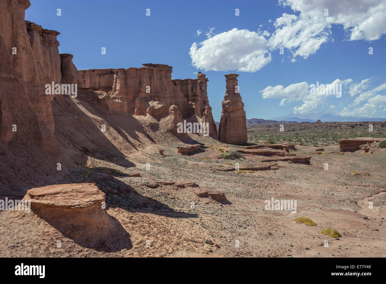 Le formazioni rocciose sulla el monje lookout, talampaya national park, la Rioja, argentina Foto Stock