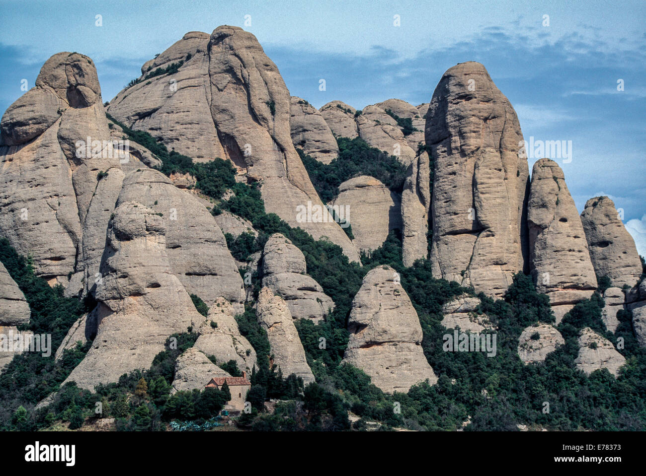 Elephant Rock Montserrat, multi-il picco delle montagne si trova nei pressi della città di Barcellona, in Catalogna, Spagna Europa Foto Stock