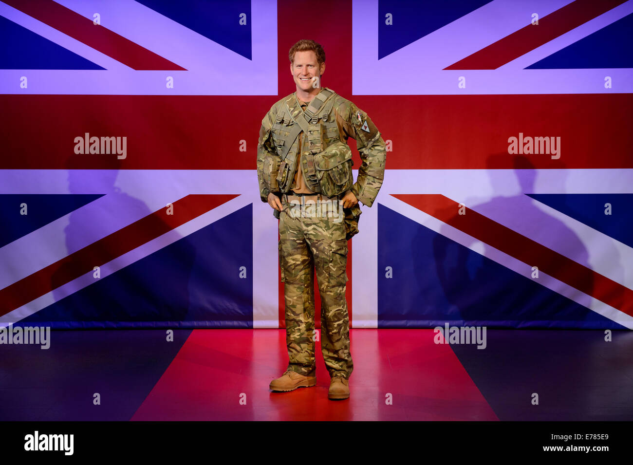Il Madame Tussauds di Londra ha rivelato una nuova cera figura di Sua Altezza Reale il principe Harry. Foto Stock