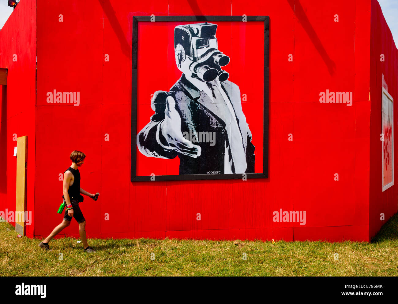 Glastonbury Festival 2014. I corridoi di corporate inferno nella sezione in Shangri La campo Foto Stock