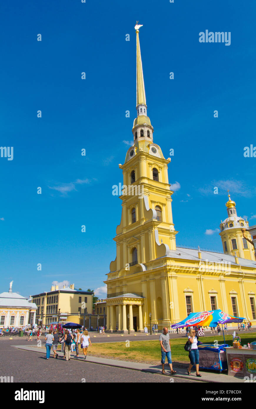 Pietro e Paolo, la cattedrale, Petropavlovskaya Krepost, la fortezza di Pietro e Paolo, San Pietroburgo, Russia, Europa Foto Stock