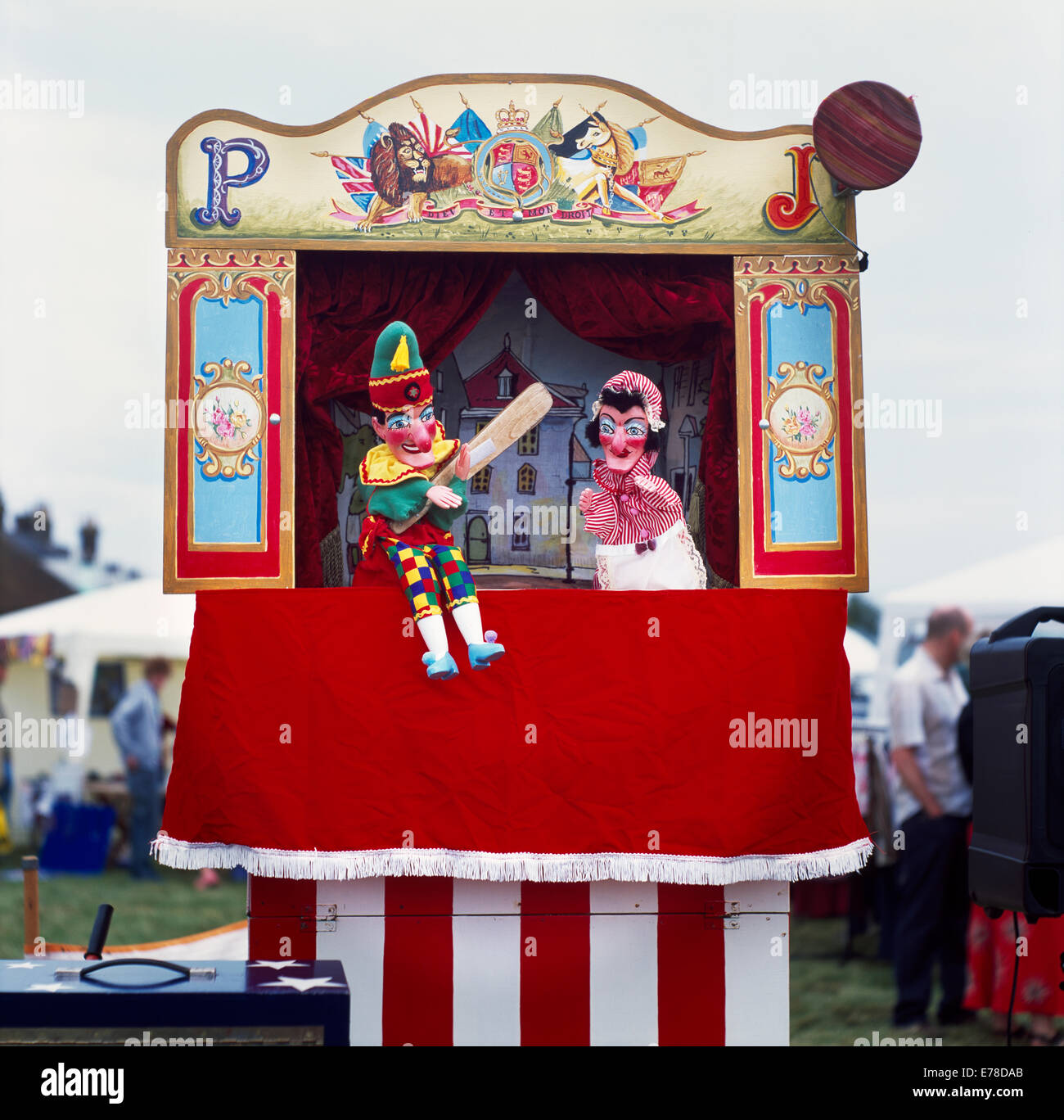 Punch e Judy childrens spettacolo di marionette in Norfolk Foto ...