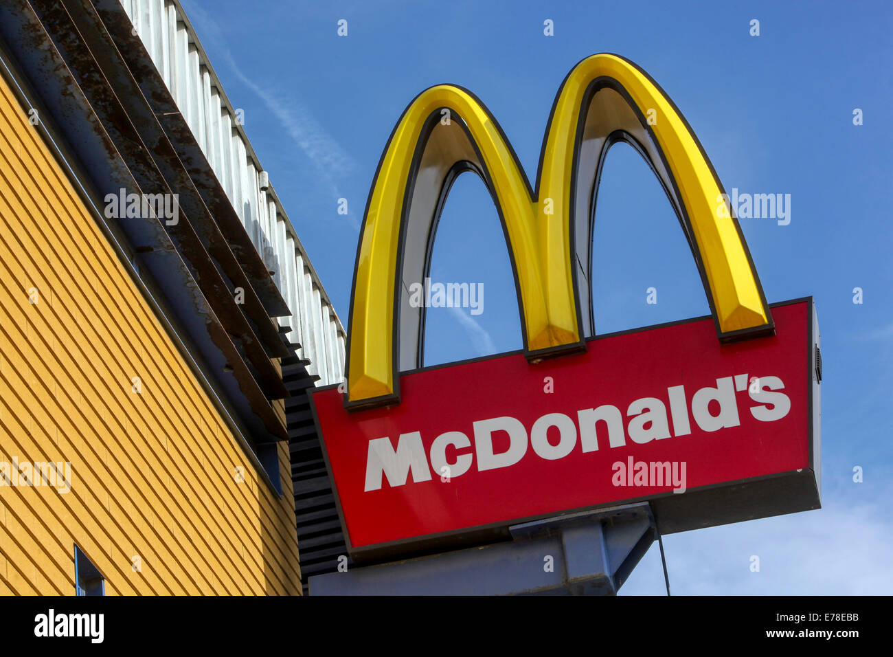 McDonald's segno arco McDonalds logo Foto Stock