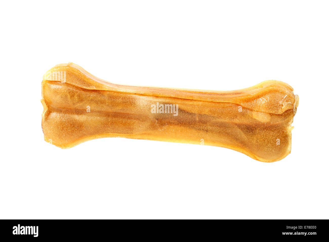 Giocattolo di osso per cani isolati su sfondo bianco Foto Stock