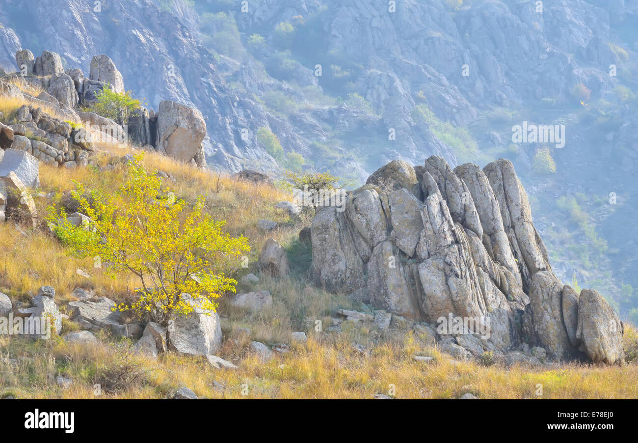 Rocky Mountain in dobrogea, Romania Foto Stock