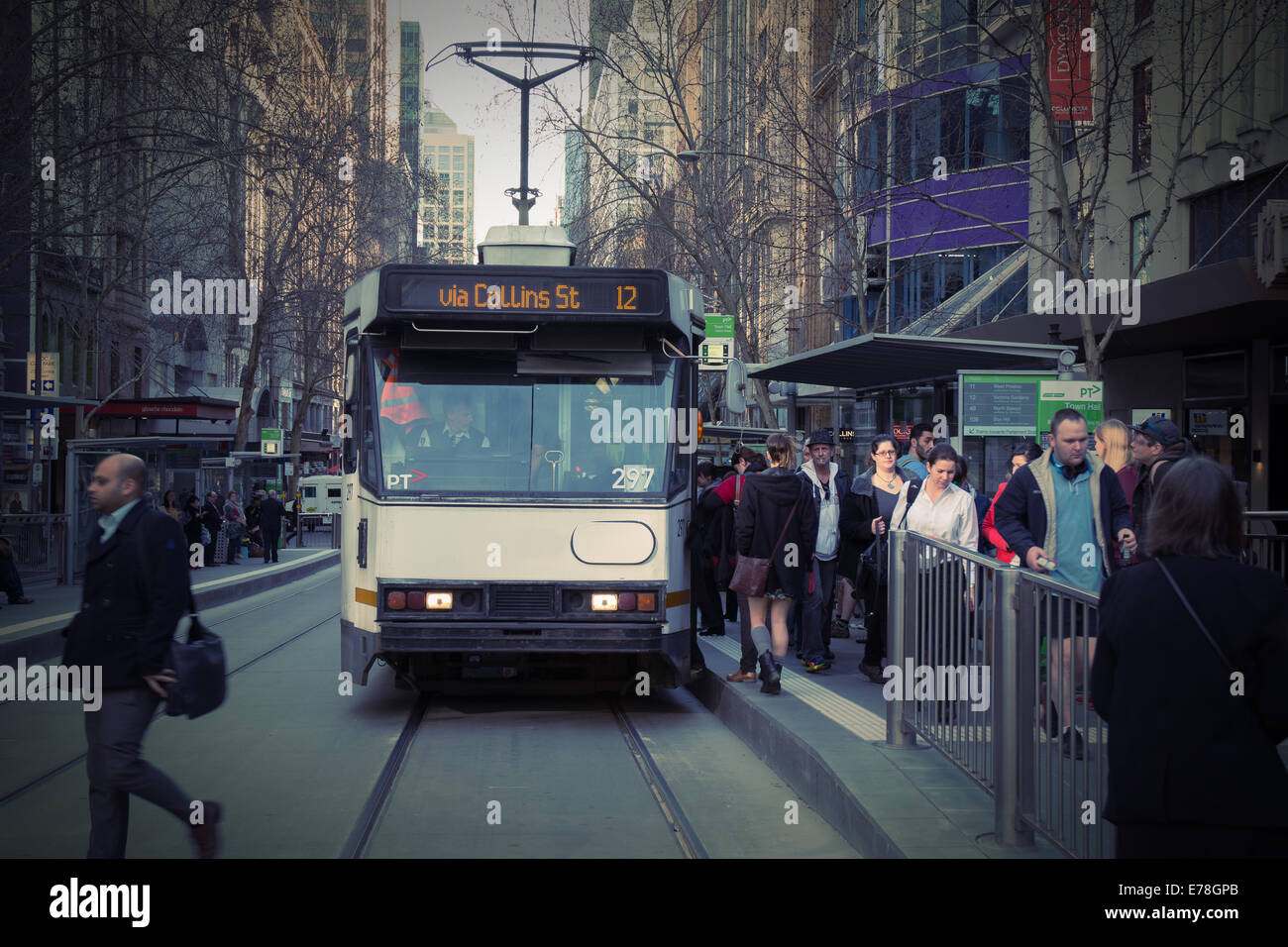 Il Tram Collins Street Melbourne Australia Foto Stock