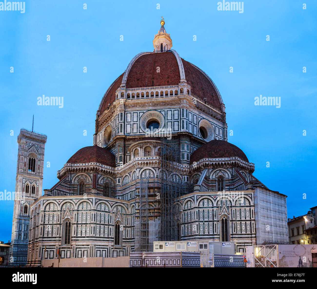 Stile Gotico e la Basilica di Santa Maria del Fiore Basilica di Santa Maria del Fiore è la chiesa principale di Firenze, Italia. Foto Stock