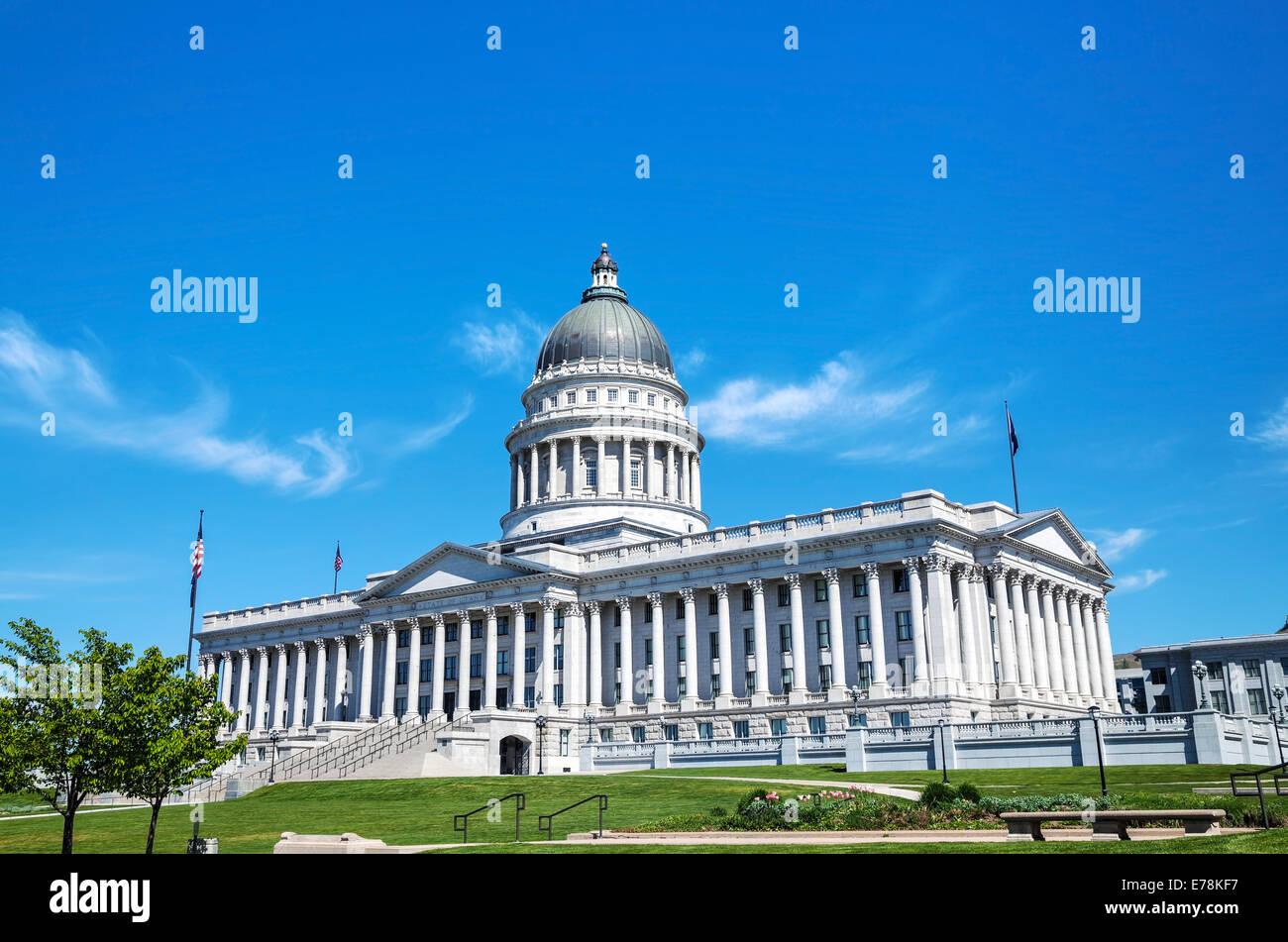La Utah State Capitol Building a Salt Lake City in una giornata di sole Foto Stock