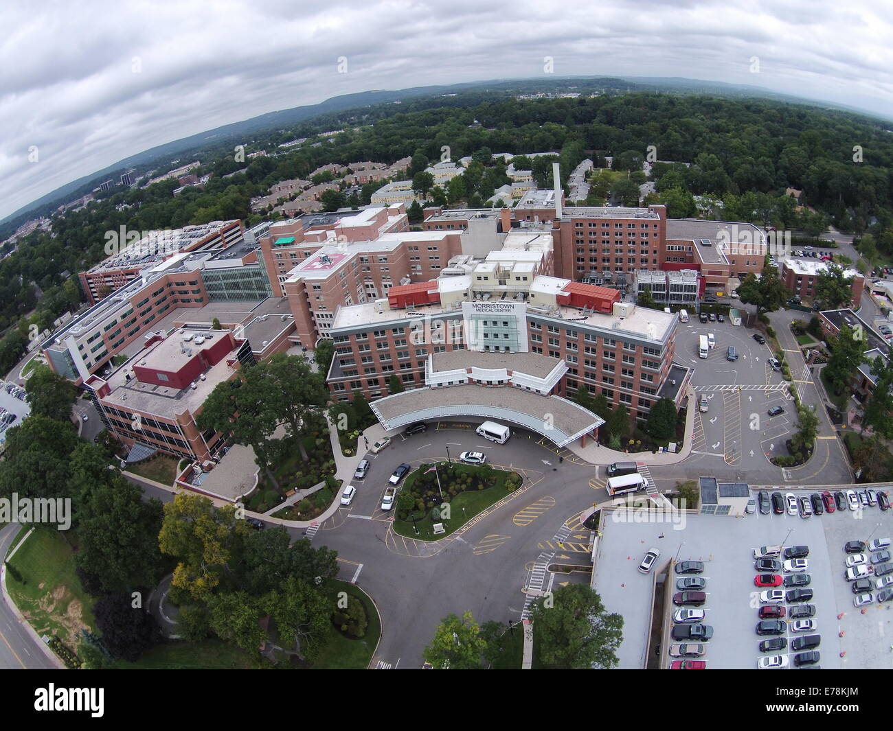 Vista aerea di Morristown Medical Center, New Jersey Foto Stock