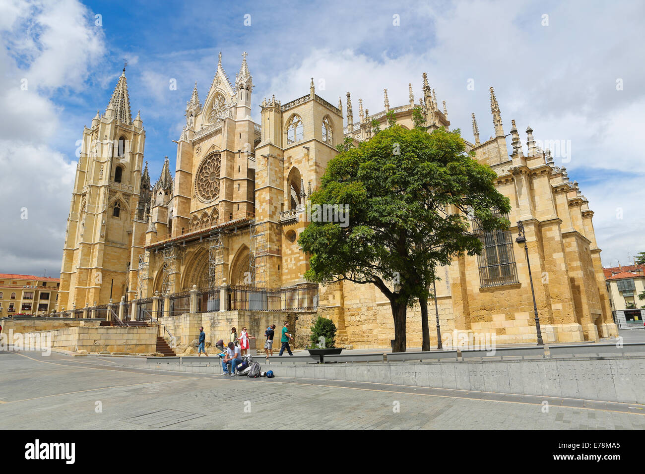 Santa Maria de Leon cattedrale, noto anche come la casa di Luce, che si trova a Leon, di Castiglia e Leon, Spagna Foto Stock