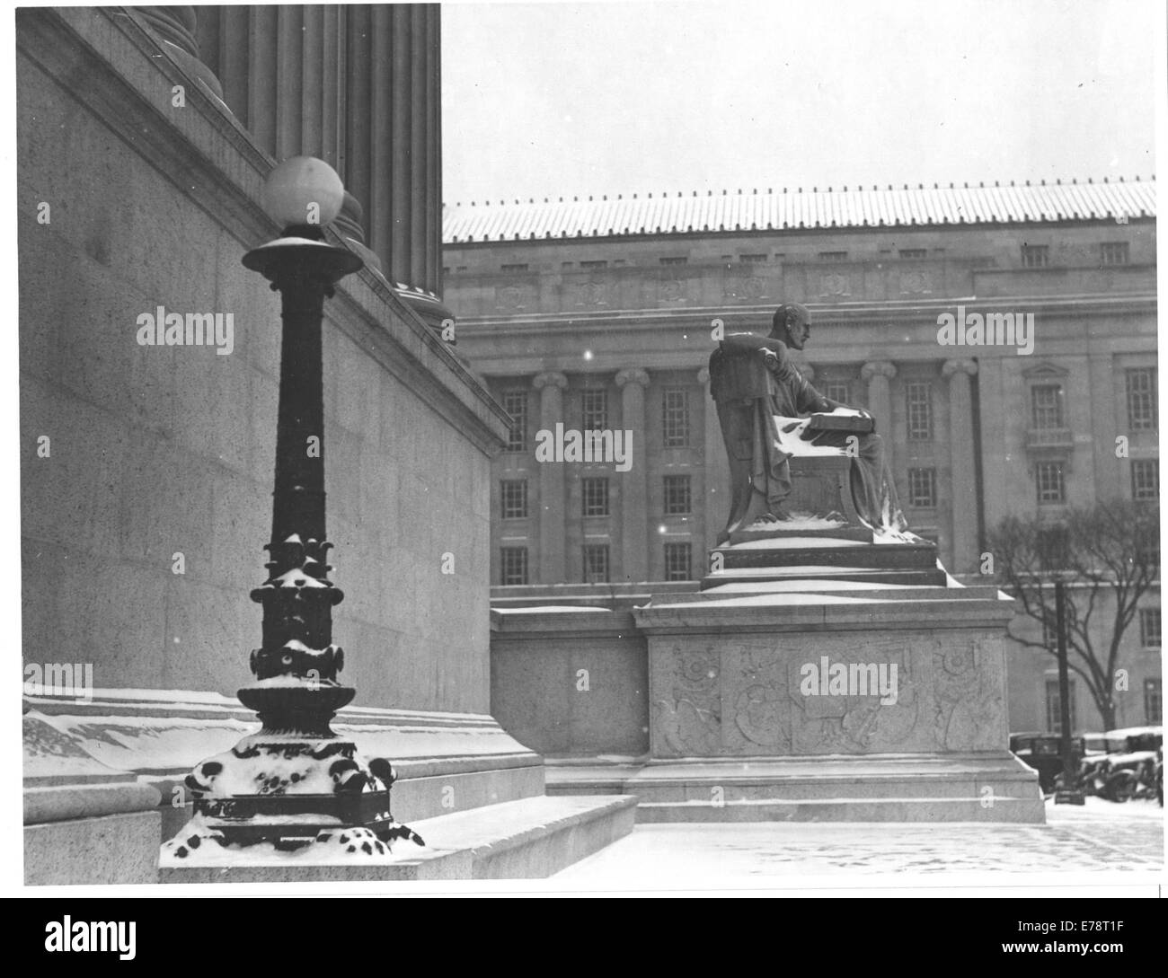 Fotografia della Statua virile, studiare il passato, Foto Stock