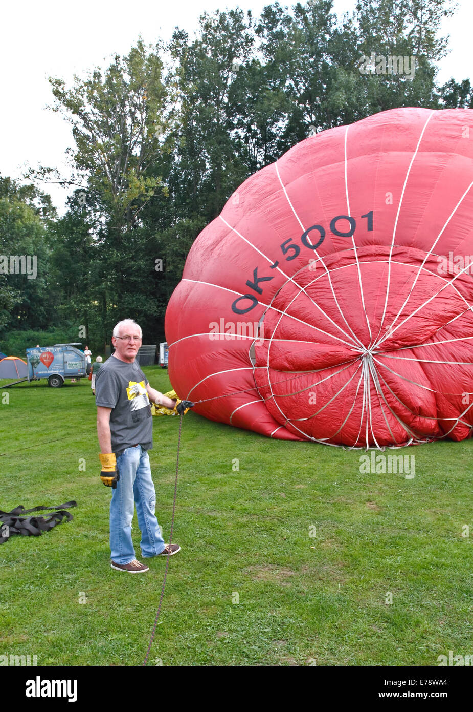 La mongolfiera in Brestek / Repubblica Ceca / 6.9.2014 Foto Stock