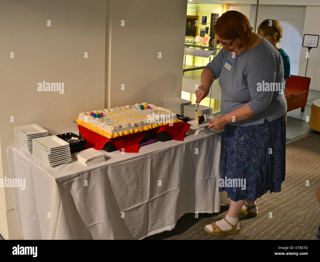 GLAM Philly giornata di festa. MMO modifiche la torta sul Chemical Heritage Foundation Foto Stock