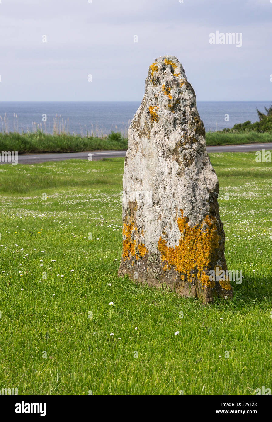 Pietra permanente, Kildonan, isola di Arran Foto Stock