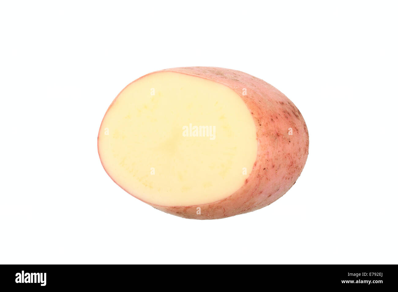 La patata, Reichskanzler varietà, tagliate a metà Foto Stock