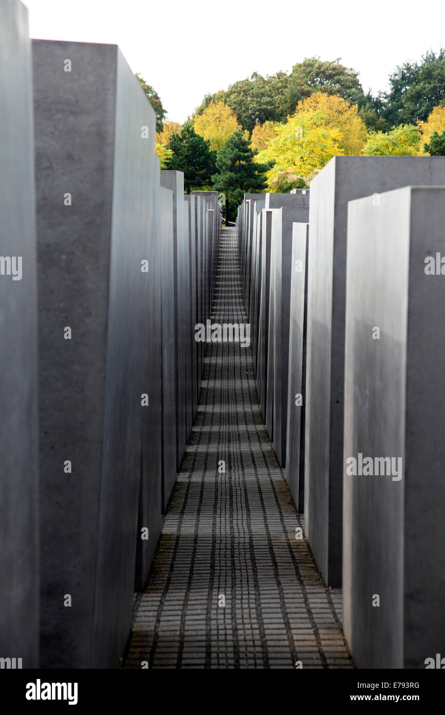 Il Memoriale dell'Olocausto a Berlino. Foto Stock